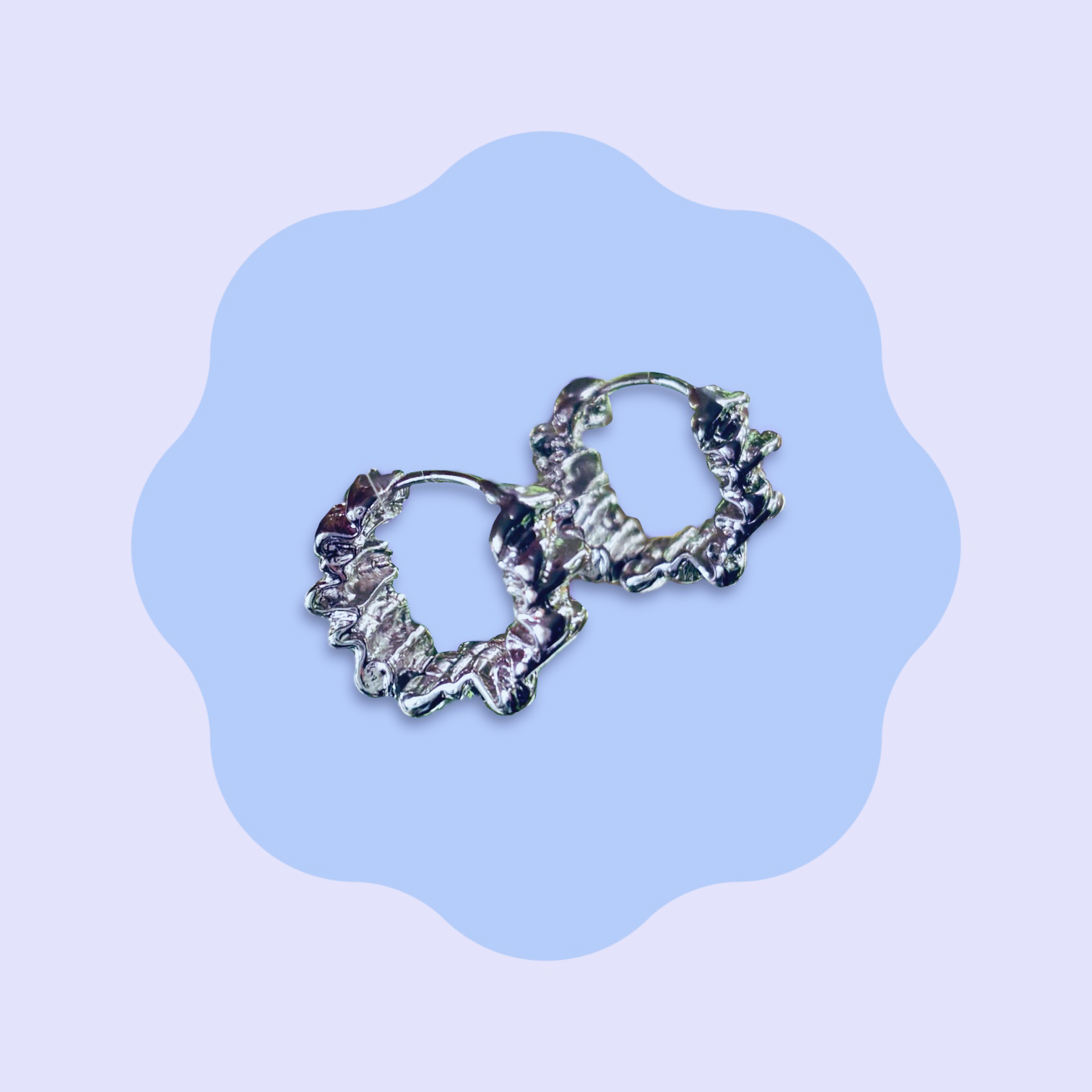 crinkled hoop earrings