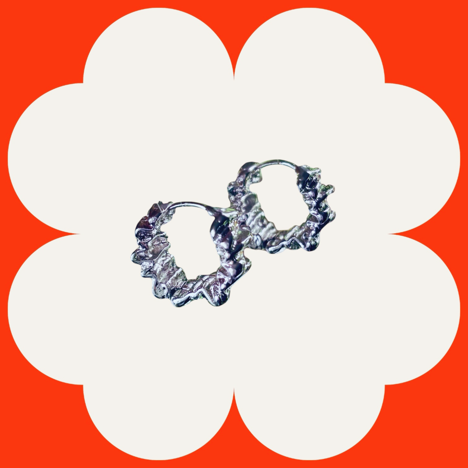 crinkled hoop earrings